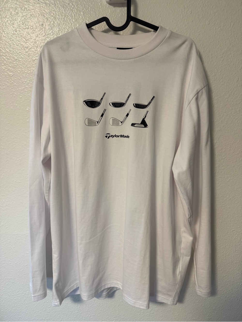 TaylorMade Japan Only White Long-Sleeve Golf Club Graphic Tee